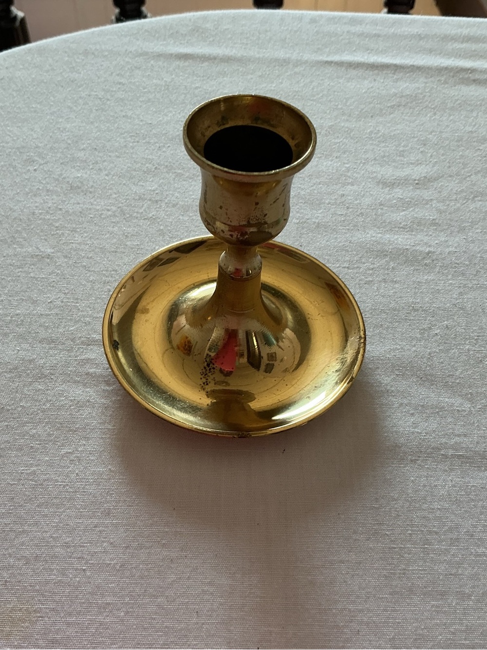 Vintage Candlestick Holder in Gold Finish